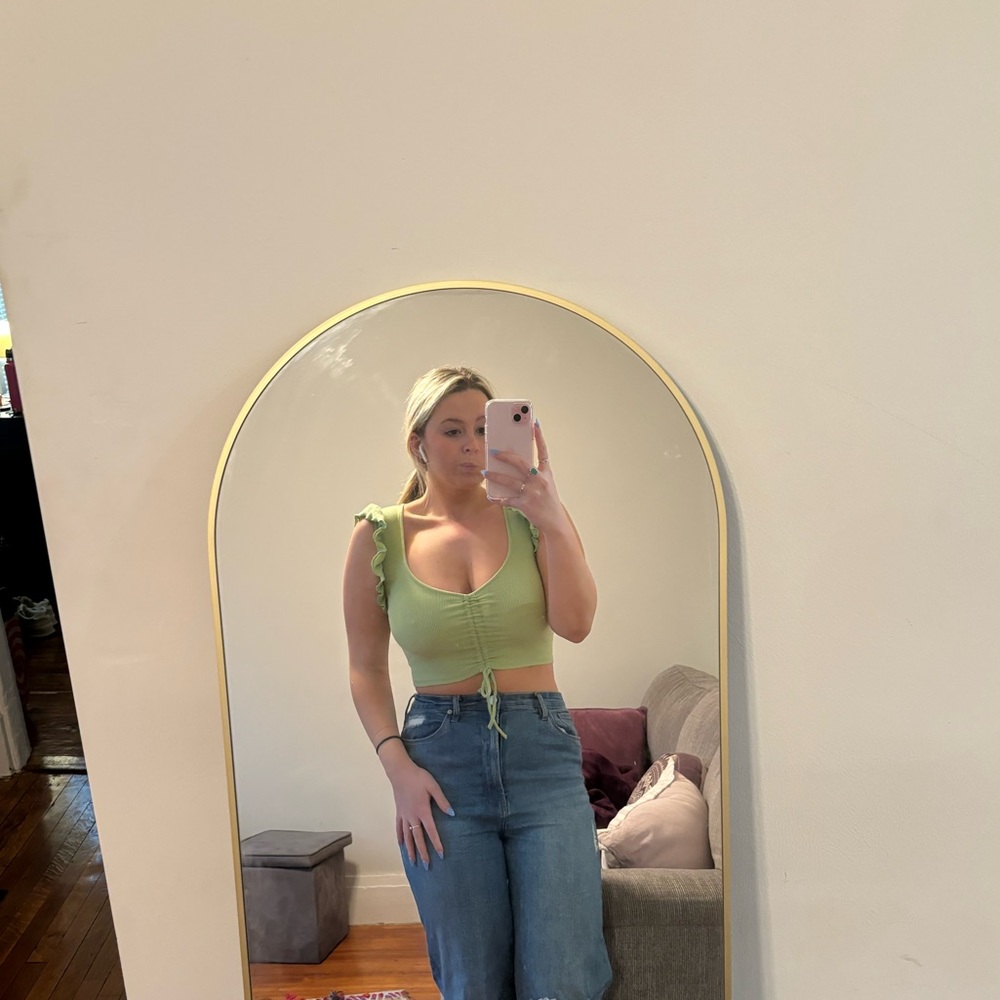 Green Cropped Zara Top